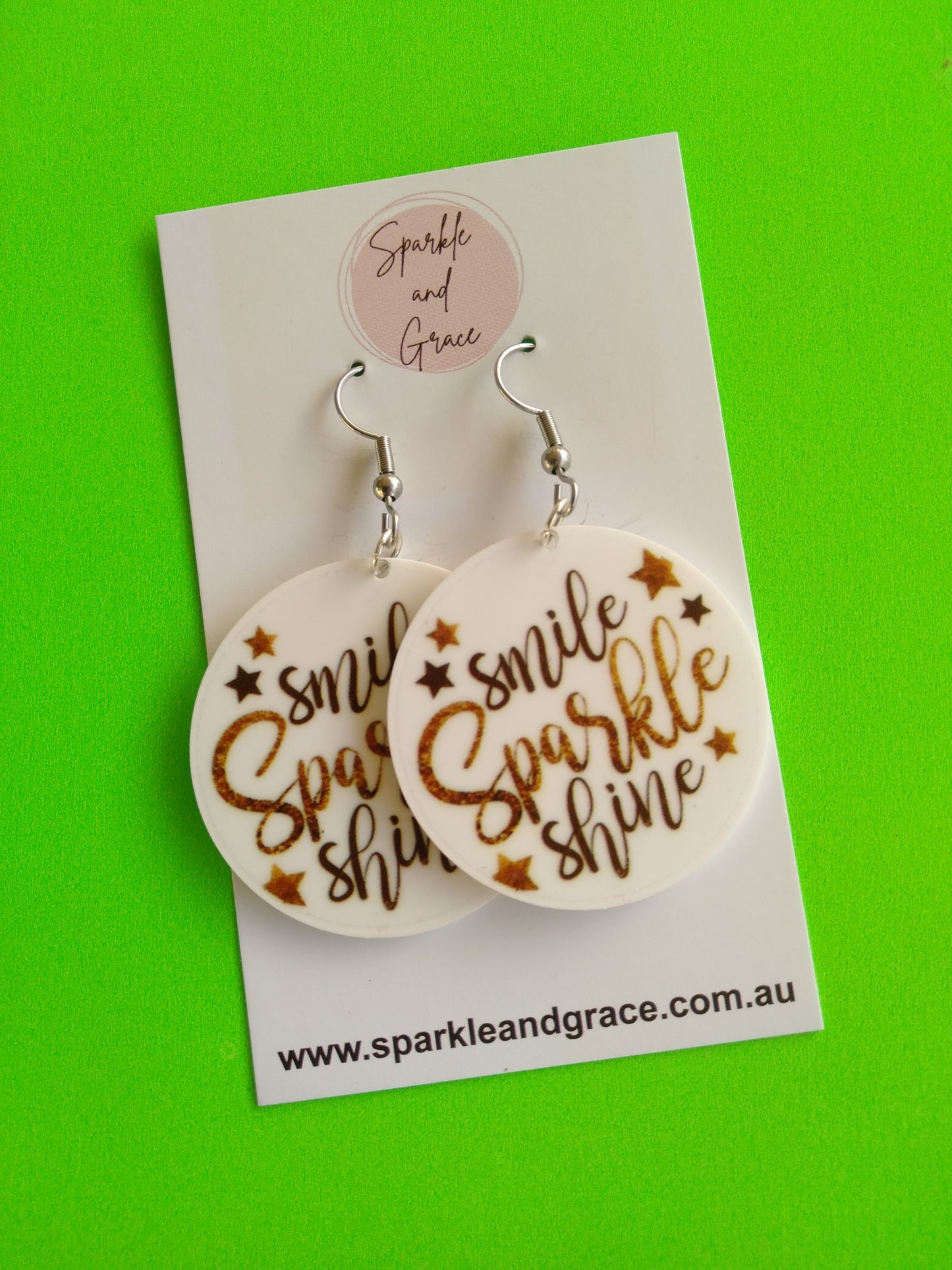Smile, Sparkle, Shine Dangle Earrings