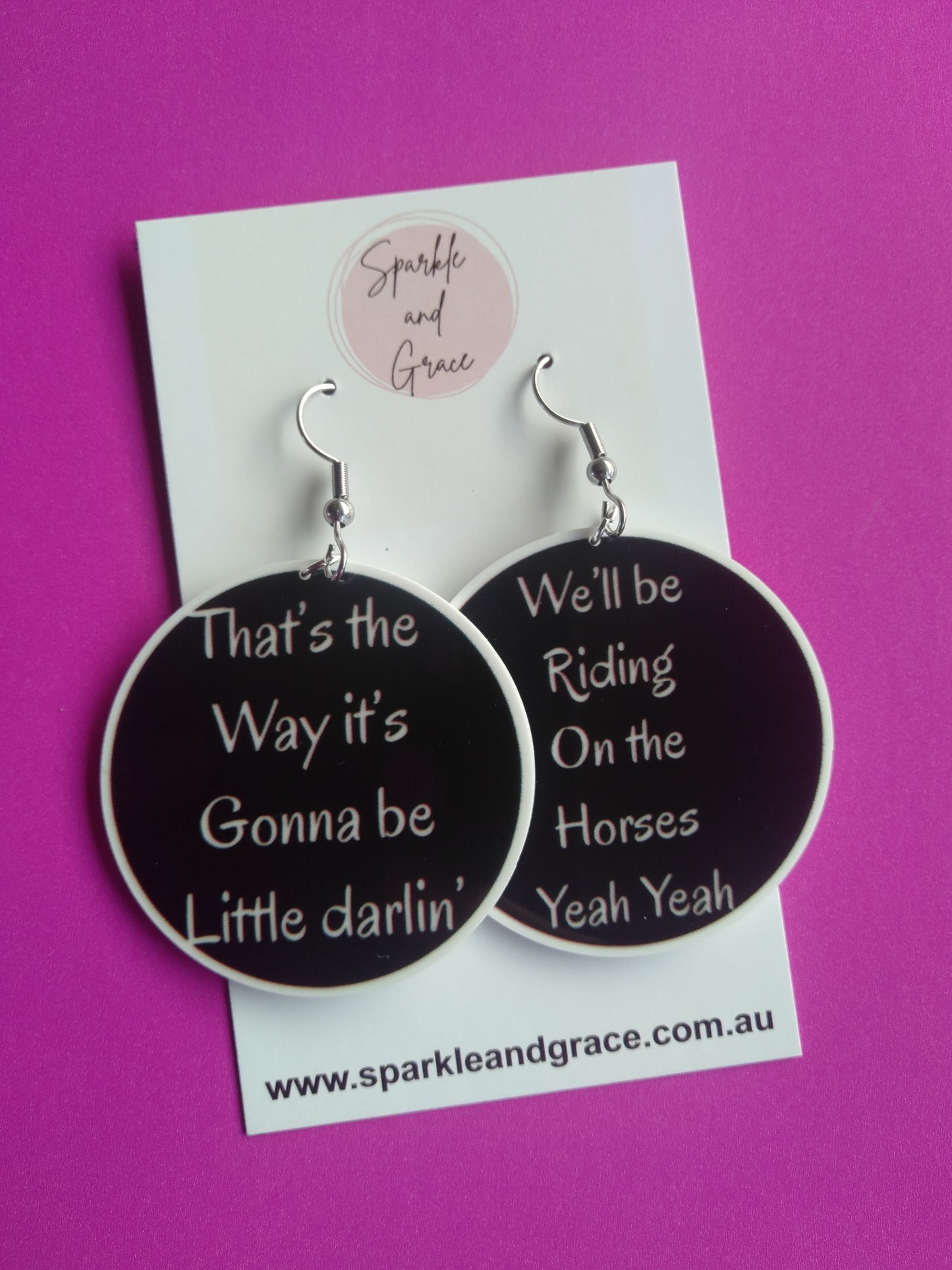 Horses Lyric Dangle Earrings
