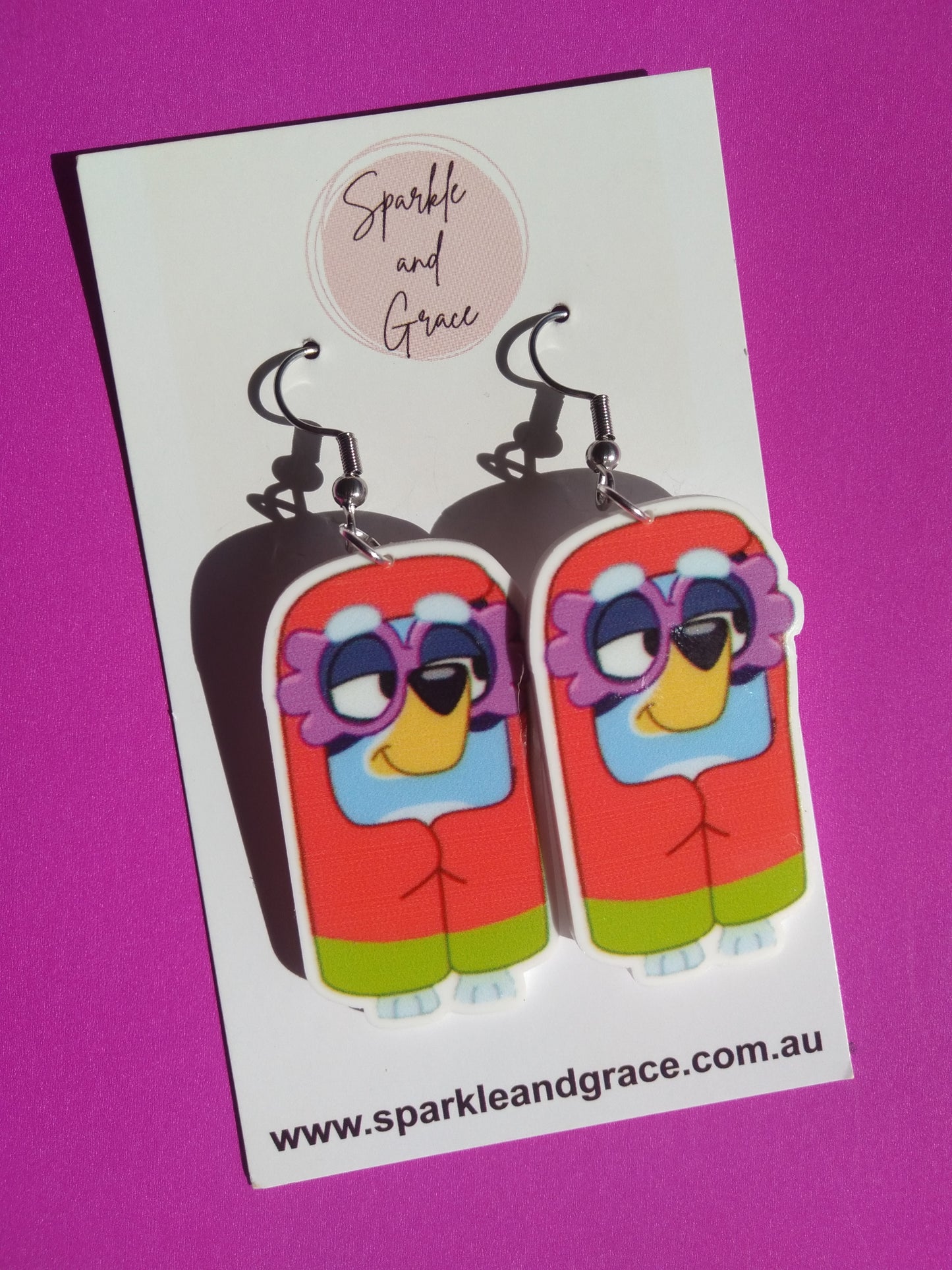 Bluey is Janet the Granny Dangle Earrings