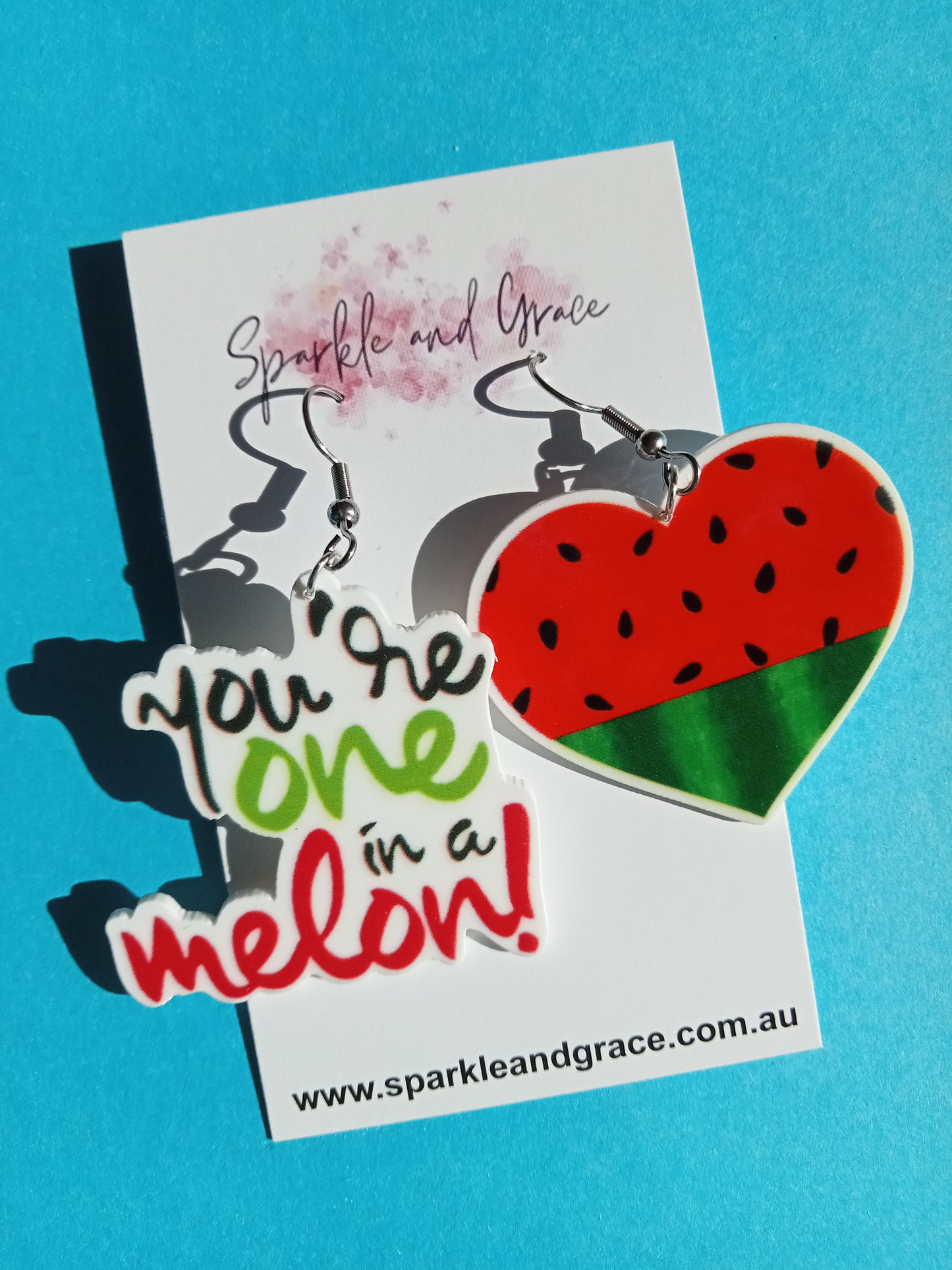 One in a Melon Dangle Earrings