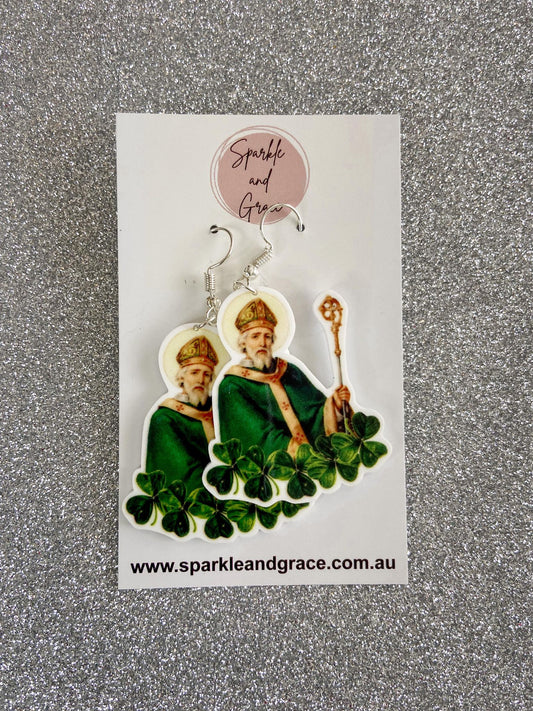 St Patrick Dangle Earrings