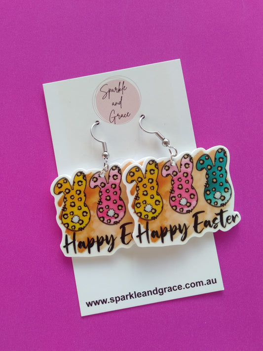 Happy Easter Dangle Earrings