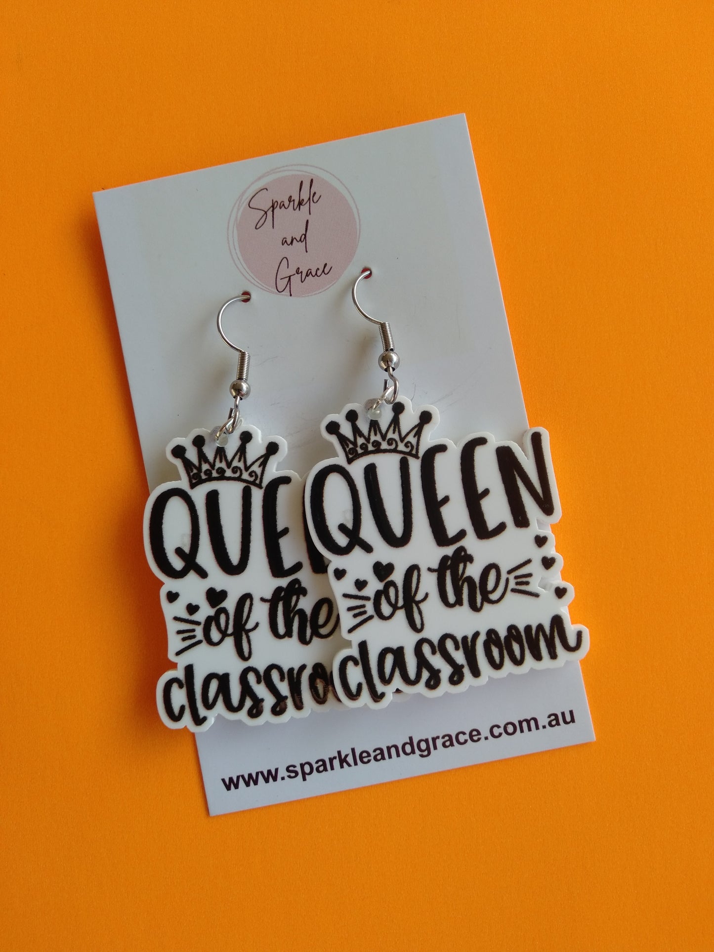 Queen of the Classroom Dangle Earrings