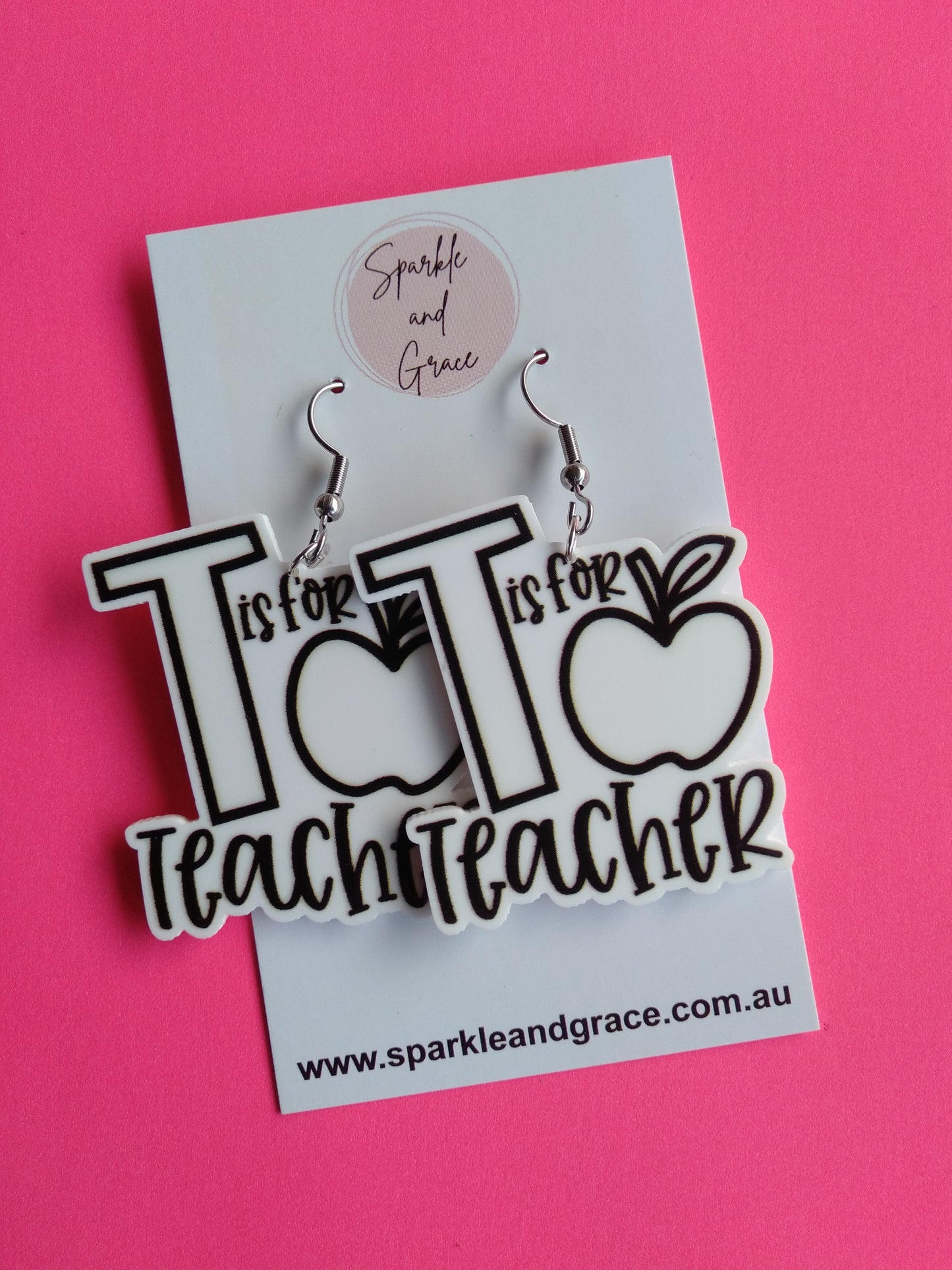T is for Teacher Dangle Earrings