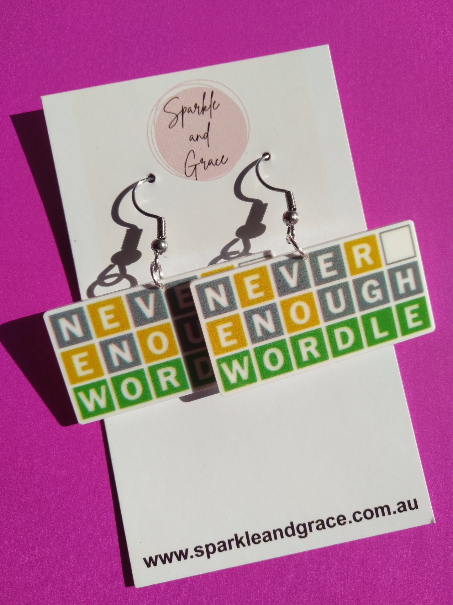 Wordle Dangle Earrings