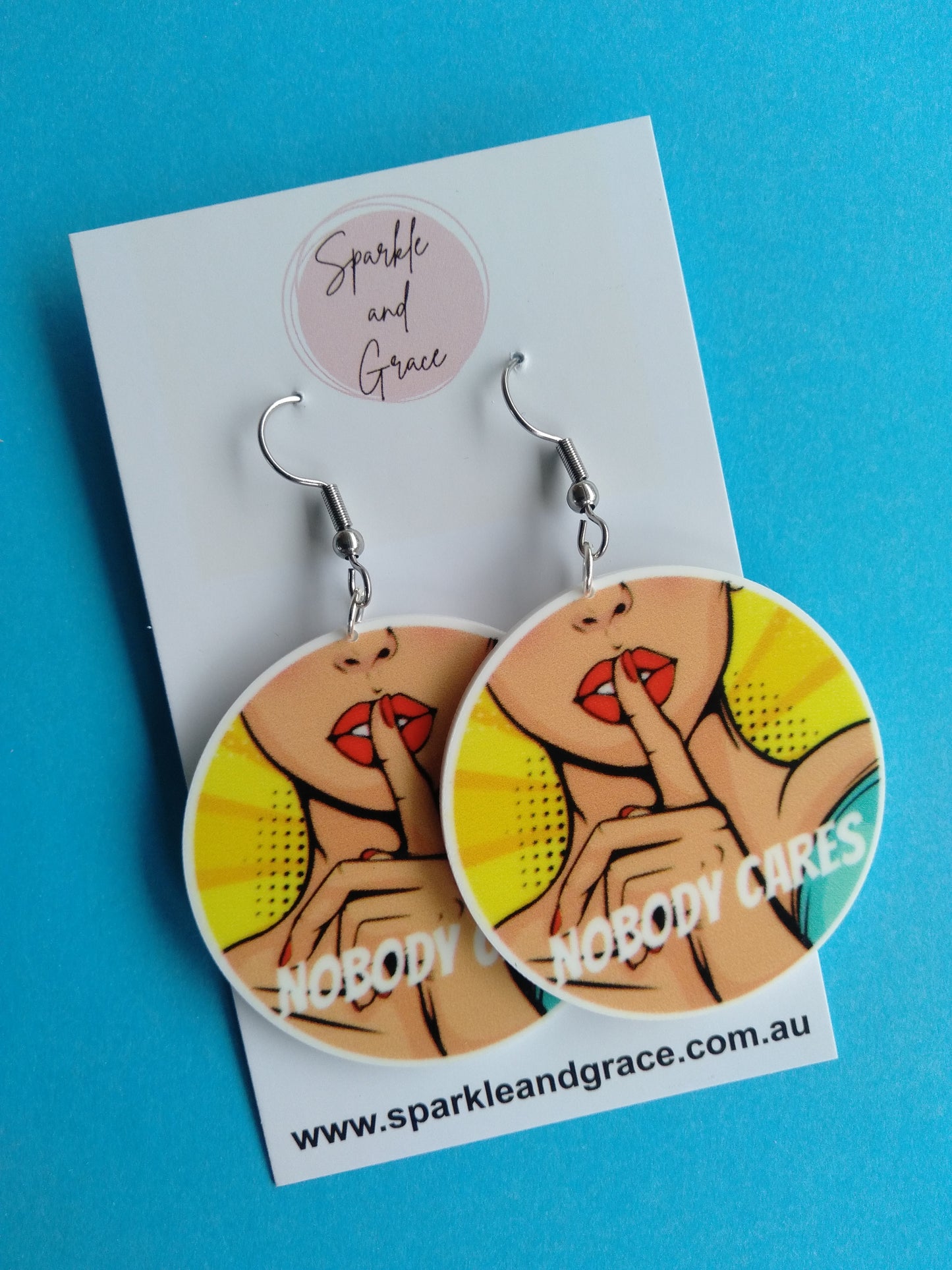 Nobody Cares Dangle Earrings