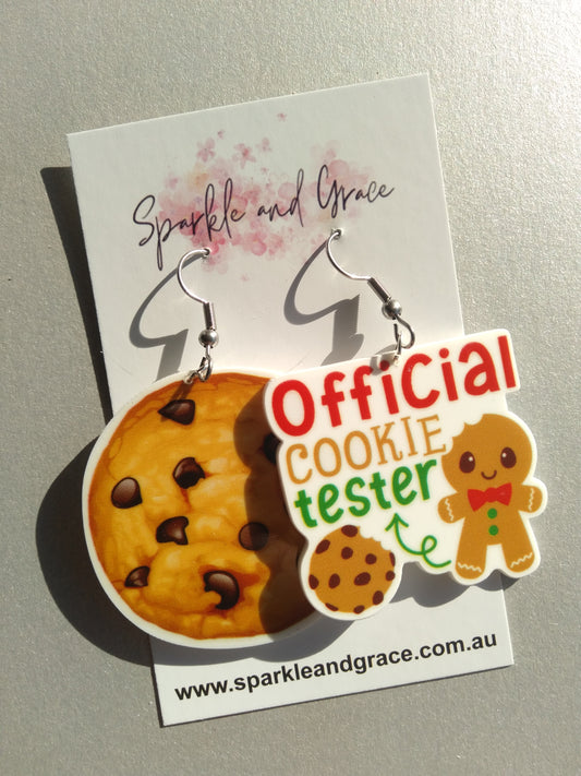 Official Cookie Tester Dangle Earrings