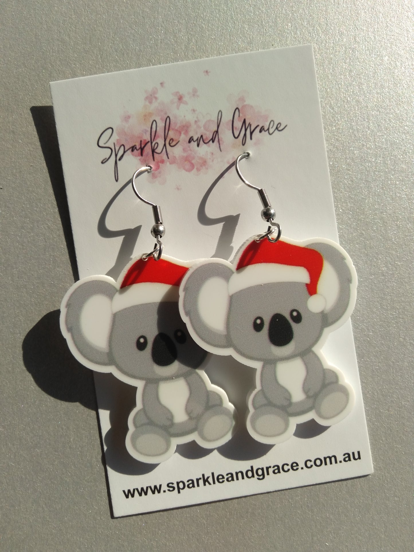 Christmas Koala Dangle Earrings